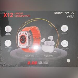 Gray- X12 Unique Combination
2.02 Watch Ultra Earphones/Chargers/Battery